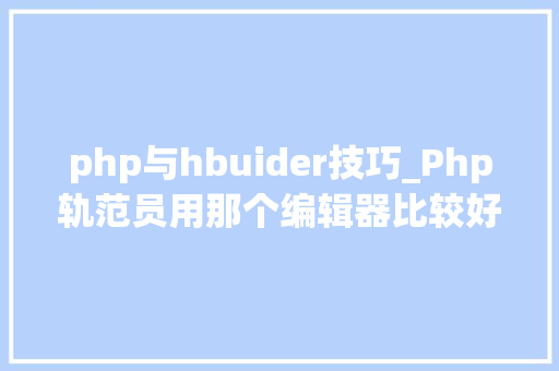 php与hbuider技巧_Php轨范员用那个编辑器比较好