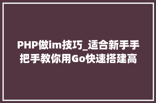 PHP做im技巧_适合新手手把手教你用Go快速搭建高机能可扩展的IM系统