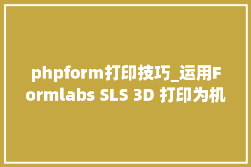 phpform打印技巧_运用Formlabs SLS 3D 打印为机械和车辆分娩定制控制系统