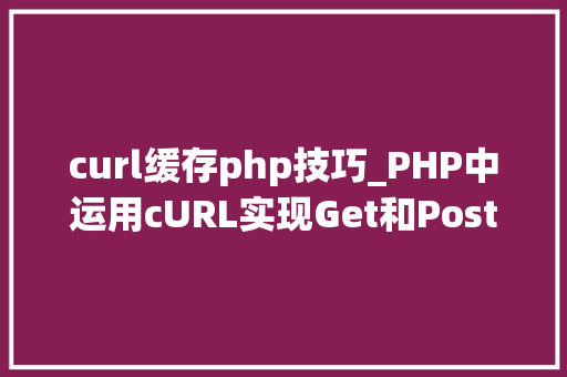 curl缓存php技巧_PHP中运用cURL实现Get和Post请求的方法最全