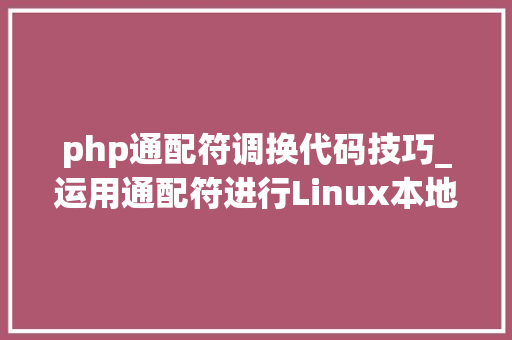 php通配符调换代码技巧_运用通配符进行Linux本地提权