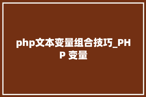 php文本变量组合技巧_PHP 变量