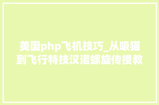 美国php飞机技巧_从吸猫到飞行特技汉诺螺旋传授教化