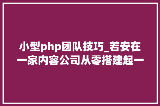 小型php团队技巧_若安在一家内容公司从零搭建起一支技能团队