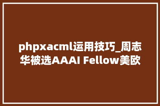 phpxacml运用技巧_周志华被选AAAI Fellow美欧之外的独一学者