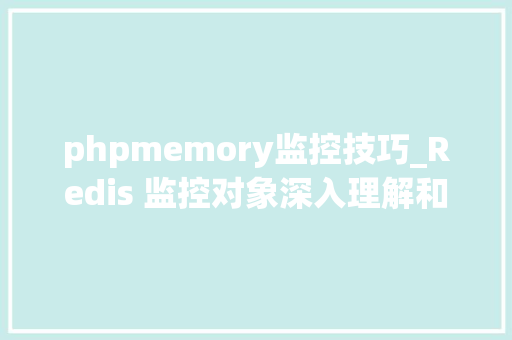 phpmemory监控技巧_Redis 监控对象深入理解和实践