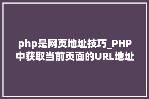 php是网页地址技巧_PHP中获取当前页面的URL地址的方法