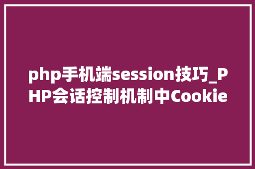 php手机端session技巧_PHP会话控制机制中Cookie和Session的应用你更喜好谁
