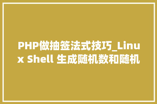 PHP做抽签法式技巧_Linux Shell 生成随机数和随机字符串