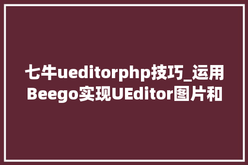 七牛ueditorphp技巧_运用Beego实现UEditor图片和视频上传到七牛云