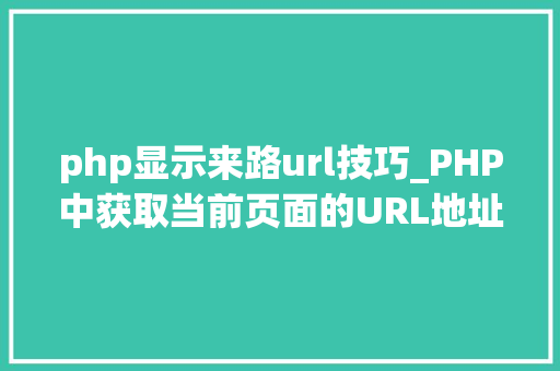 php显示来路url技巧_PHP中获取当前页面的URL地址的方法