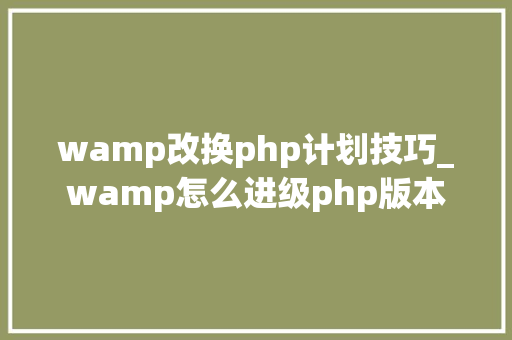 wamp改换php计划技巧_wamp怎么进级php版本