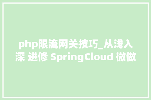php限流网关技巧_从浅入深 进修 SpringCloud 微做事架构十三 网关用 sentinel 限流