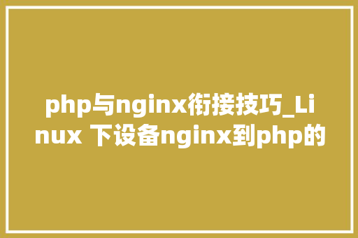 php与nginx衔接技巧_Linux 下设备nginx到php的连接
