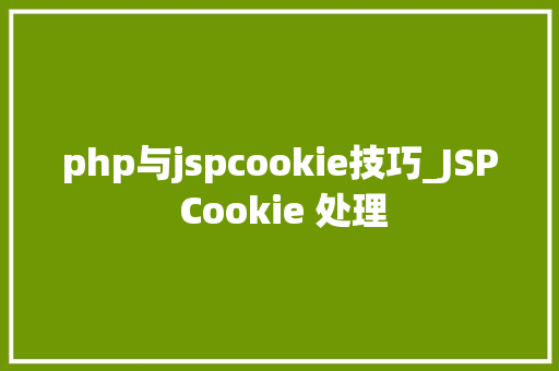 php与jspcookie技巧_JSP Cookie 处理