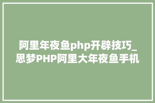 阿里年夜鱼php开辟技巧_思梦PHP阿里大年夜鱼手机验证码
