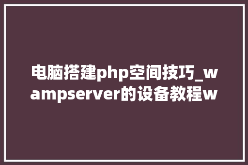 电脑搭建php空间技巧_wampserver的设备教程windows情形