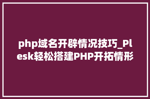 php域名开辟情况技巧_Plesk轻松搭建PHP开拓情形