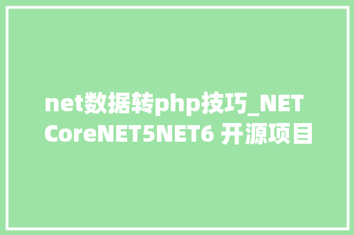 net数据转php技巧_NET CoreNET5NET6 开源项目工作流组件