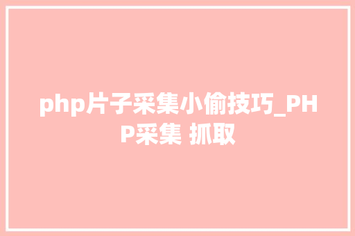 php片子采集小偷技巧_PHP采集 抓取