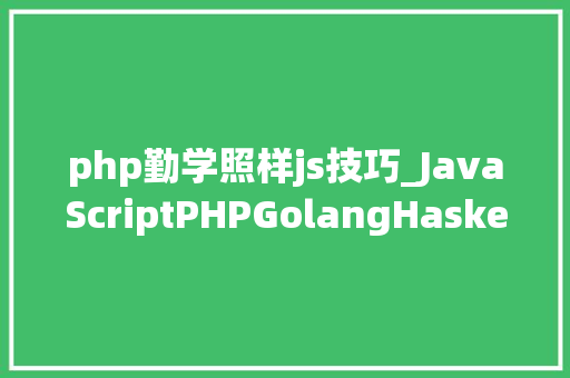 php勤学照样js技巧_JavaScriptPHPGolangHaskellElixir哪个才是最佳编程措辞