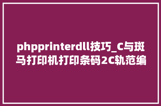 phpprinterdll技巧_C与斑马打印机打印条码2C轨范编写