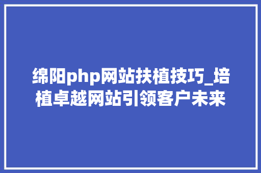 绵阳php网站扶植技巧_培植卓越网站引领客户未来