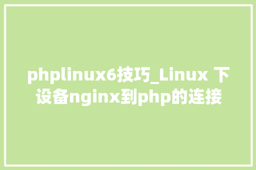 phplinux6技巧_Linux 下设备nginx到php的连接