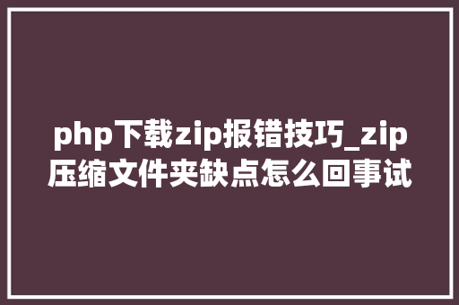 php下载zip报错技巧_zip压缩文件夹缺点怎么回事试试这3种方法