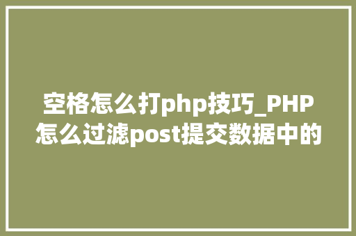 空格怎么打php技巧_PHP怎么过滤post提交数据中的空格