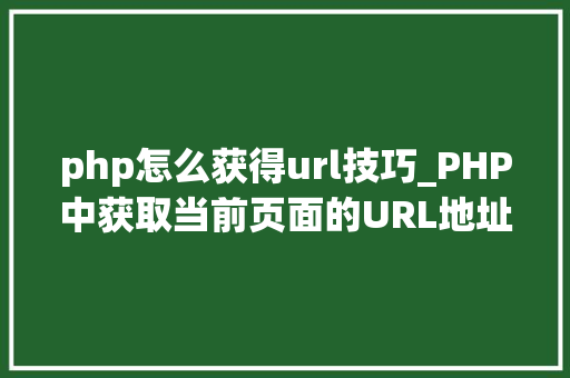 php怎么获得url技巧_PHP中获取当前页面的URL地址的方法