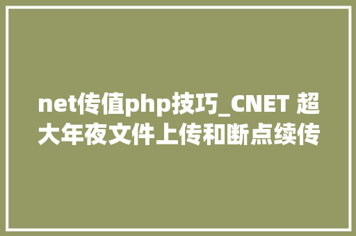net传值php技巧_CNET 超大年夜文件上传和断点续传的实现
