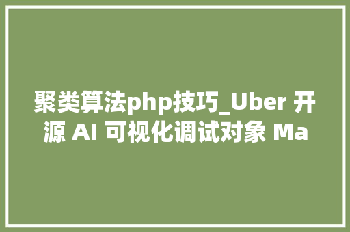 聚类算法php技巧_Uber 开源 AI 可视化调试对象 Manifold2 个工作流让计算机能提升百倍