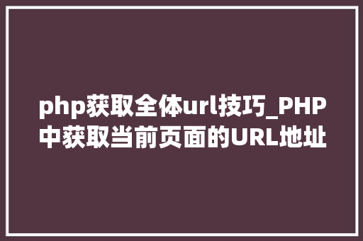 php获取全体url技巧_PHP中获取当前页面的URL地址的方法