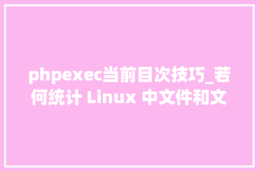 phpexec当前目次技巧_若何统计 Linux 中文件和文件夹目录的数量