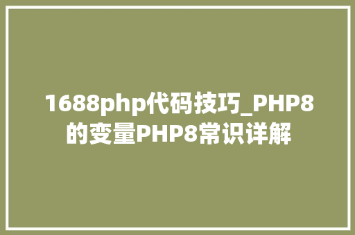 1688php代码技巧_PHP8的变量PHP8常识详解