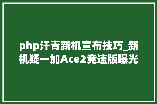 php汗青新机宣布技巧_新机疑一加Ace2竞速版曝光 15K高频调光直屏天玑9000