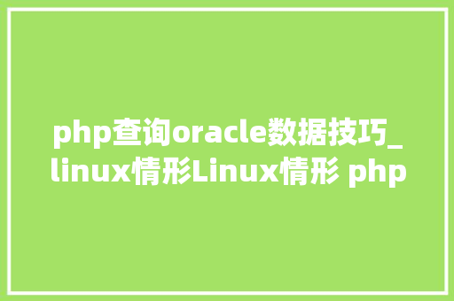 php查询oracle数据技巧_linux情形Linux情形 php连接oracle11g数据库