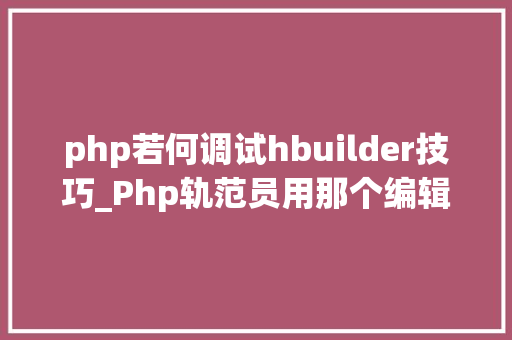 php若何调试hbuilder技巧_Php轨范员用那个编辑器比较好
