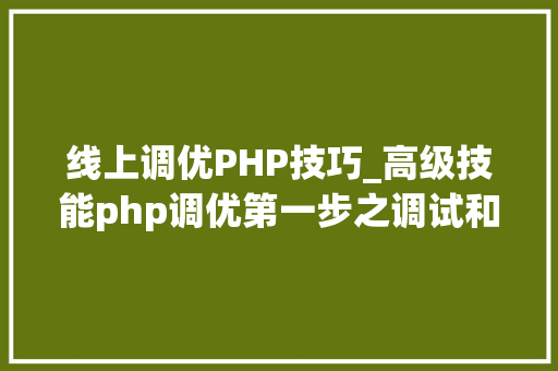 线上调优PHP技巧_高级技能php调优第一步之调试和调优对象xdebug