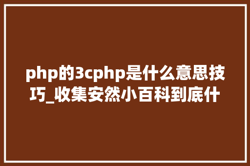 php的3cphp是什么意思技巧_收集安然小百科到底什么是内网穿透看到这篇文章你就理解了