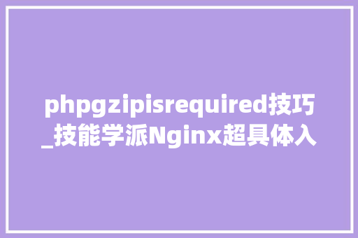 phpgzipisrequired技巧_技能学派Nginx超具体入门教程