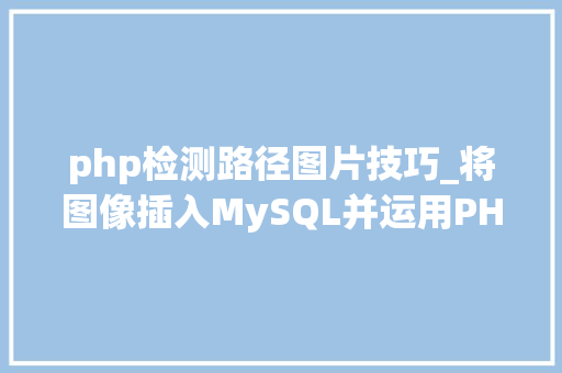 php检测路径图片技巧_将图像插入MySQL并运用PHP检索图像