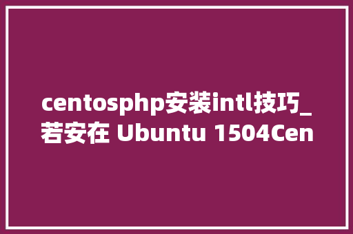 centosphp安装intl技巧_若安在 Ubuntu 1504CentOS 7 中安装 Lighttpd Web 做事器