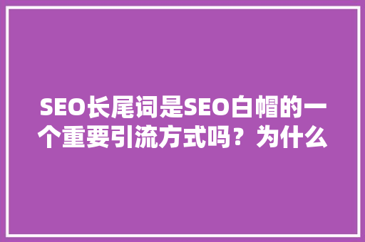 SEO长尾词是SEO白帽的一个重要引流方式吗？为什么「seo长尾关键词是什么」