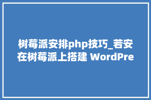 树莓派安排php技巧_若安在树莓派上搭建 WordPress