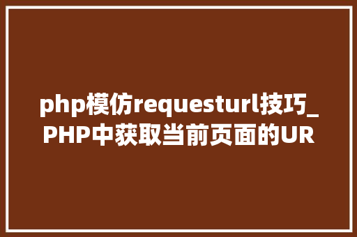 php模仿requesturl技巧_PHP中获取当前页面的URL地址的方法