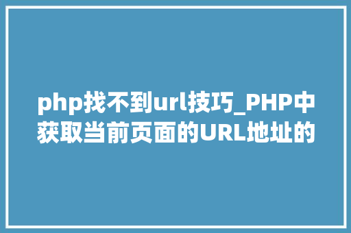 php找不到url技巧_PHP中获取当前页面的URL地址的方法