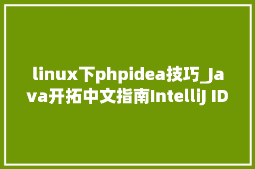 linux下phpidea技巧_Java开拓中文指南IntelliJ IDEA插件安装一