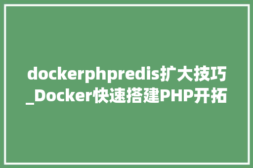 dockerphpredis扩大技巧_Docker快速搭建PHP开拓情形具体教程